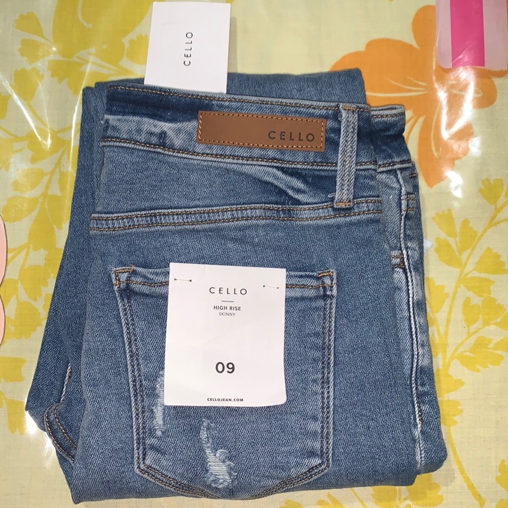 High rise skinny jeans